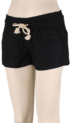 Roxy Oceanside Linen Shorts - Black - New