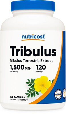 Nutricost Tribulus Terrestris Extract 1500mg, 240 Capsules, 120 Servings
