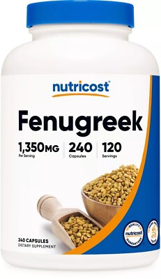 Nutricost Fenugreek Seed 675mg, 240 Capsules, 120 Servings Non-GMO & Gluten Free