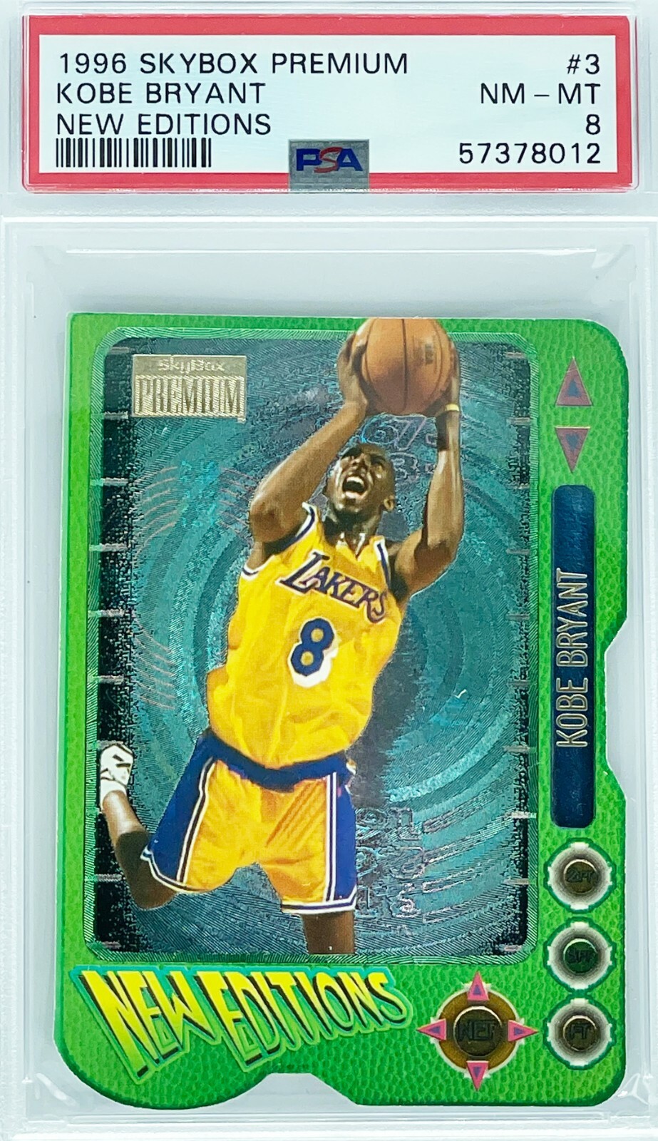 Kobe Bryant 1996-97 Skybox Premium New Editions Rookie RC #3 Kobe Bryant 1996-97 Skybox Premium New Editions Rookie RC #3