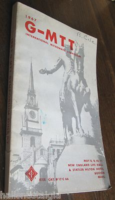 1967 G-MTT International Microwave Symposium IEEE Program-Digest Boston Ma.