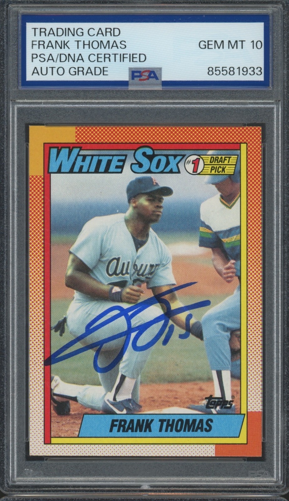 1990 Topps #414 Frank Thomas Autograph RC Rookie Gem Mint PSA DNA 10 Auto