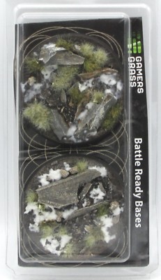 Gamers Grass GGB-WR60 Winter Base Round 60mm [x2] (Battle Ready Base) Highland