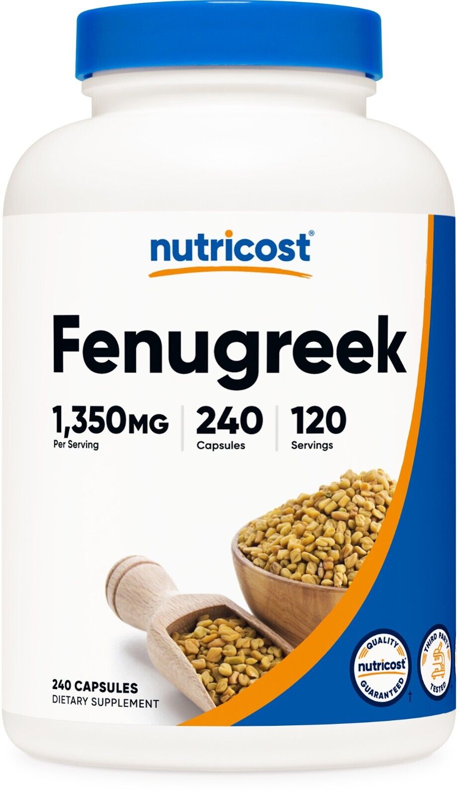 Nutricost Fenugreek Seed 675mg, 240 капсул - без глютена и без ГМО