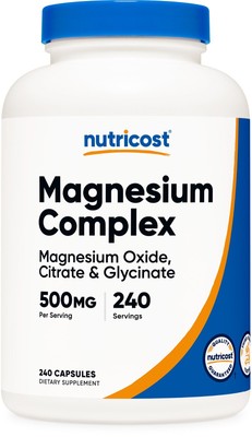 Nutricost Magnesium Complex 500mg, 240 Capsules - Gluten Free and Non-GMO