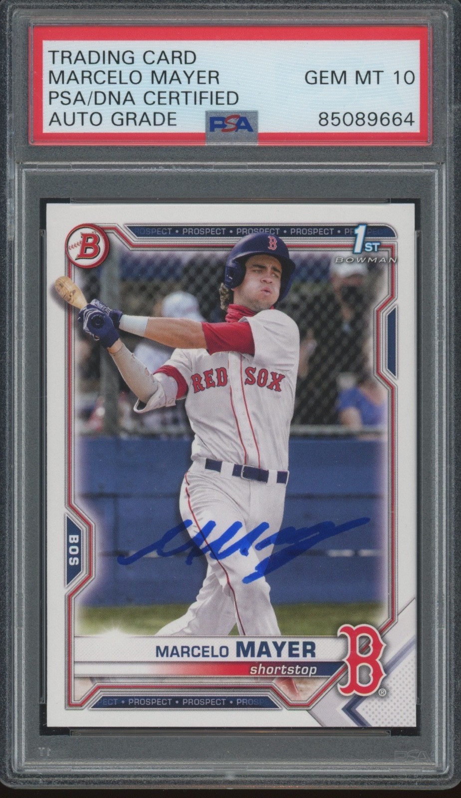 2021 Bowman #BD174 Marcelo Mayer Autograph RC Rookie Gem Mint PSA DNA 10 Auto