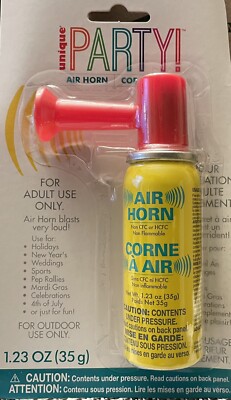 Unique Party Air Horn 1.23 oz Non-flammable Adult Use Only NIP Sealed