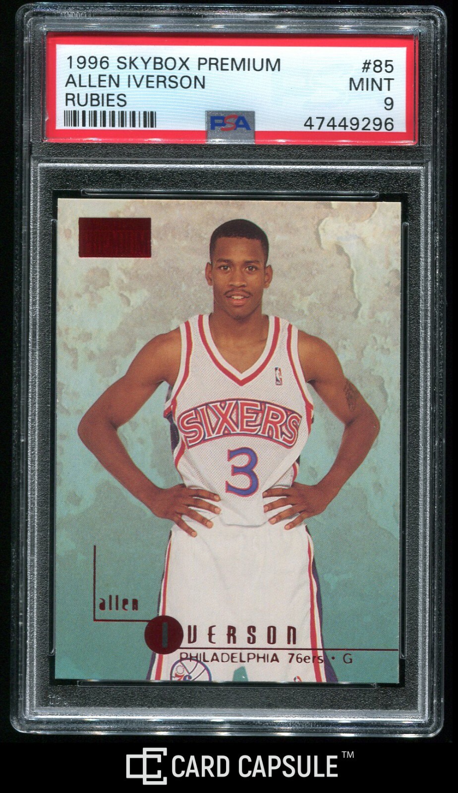 1996-97 Skybox Premium Rubies #85 Allen Iverson 76ers RC