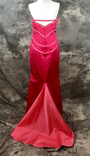 Size 10 Flirt Maggie Sottero Pink and Coral Formal Dress with Train-Pageant-Prom