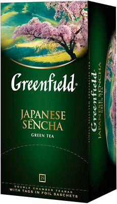 GREENFIELD JAPANESE SENCHA GREEN 25 TEA BAGS