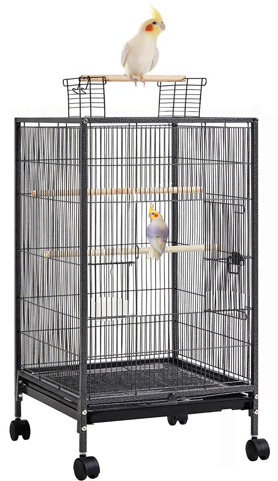 36" Open Top Perch Stand Cage Canary Parakeet Cockatiel LoveBird Finches