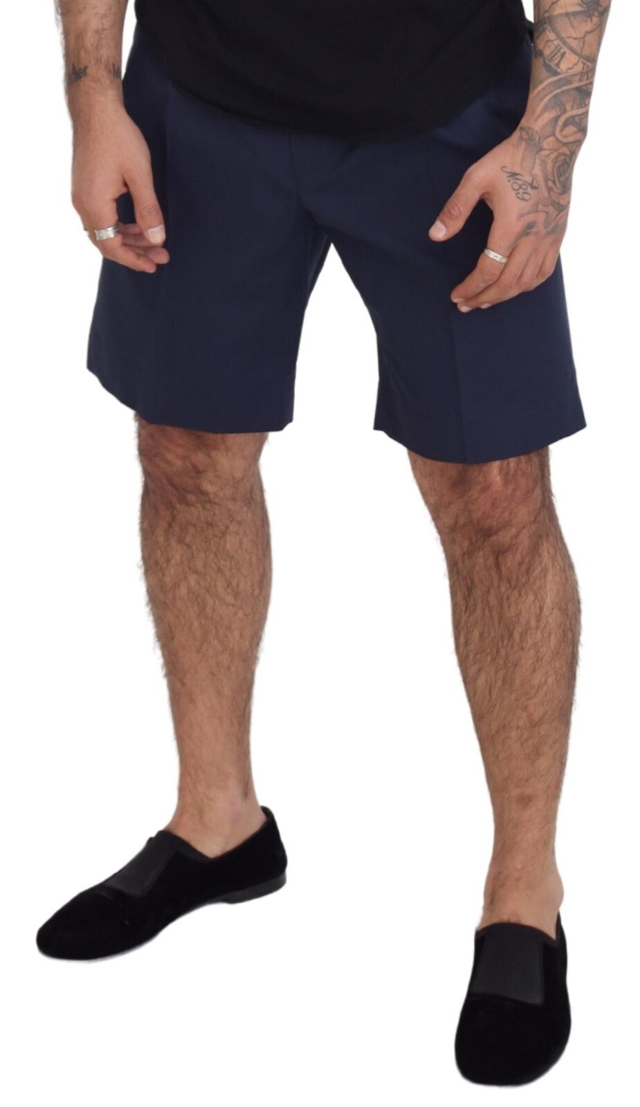 Pre-owned Dolce & Gabbana Shorts Blue Chinos Cotton Stretch Casual It50/w36/l Rrp 600usd