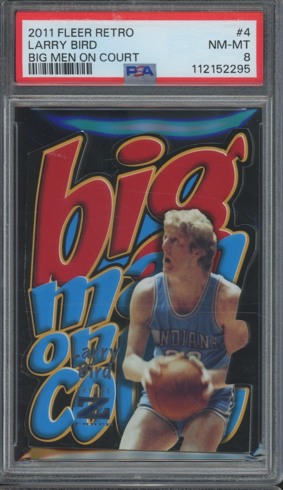 2011 Fleer Retro Z Force Big Men On Court #4 Larry Bird PSA 8