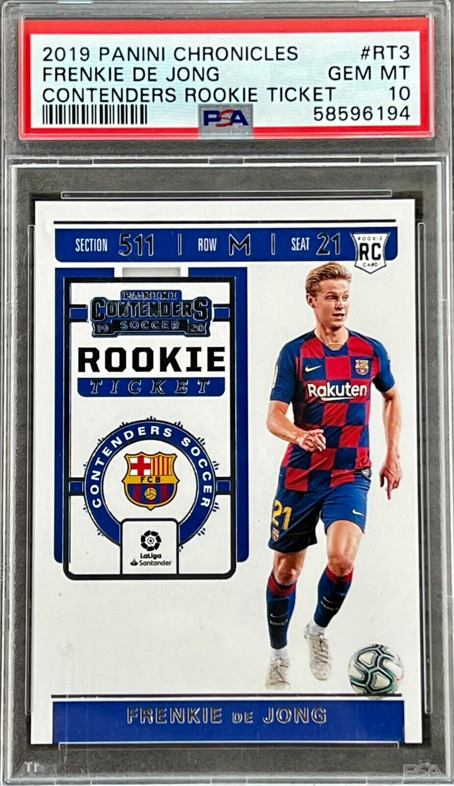 psa 10 panini chronicles frenkie de jong デヨング ルーキー