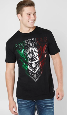 AMERICAN FIGHTER Men's T-Shirt KENDELTON Athletic Black Biker MMA S-4XL