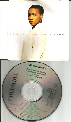 DIONNE FARRIS I Know w/ MIX & UNRELEASED & RADIO MIX & EDIT CD single USA seller