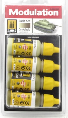 AMMO AMIG-7000 Dunkelgelb Modulation (Basic Set) Dark Yellow Acrylic Paints