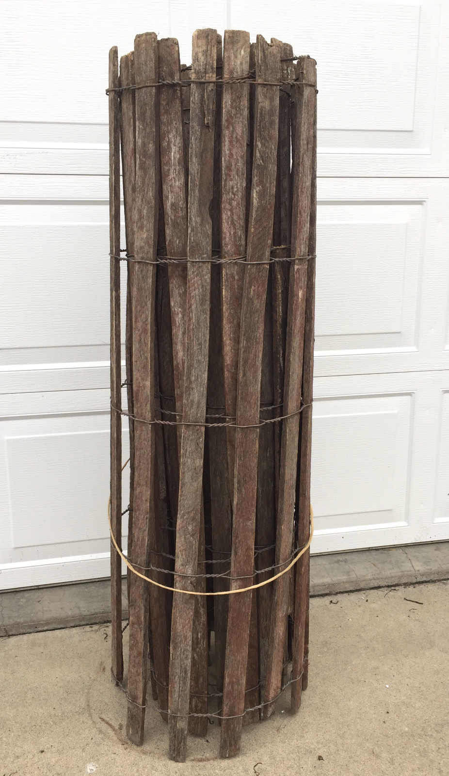 20 FT. VINTAGE WOOD SLATS & WIRE YARD FENCING GATE Salvage  CRAFTING 48