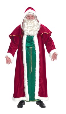 Victorian Santa Suit Adult Mens Costume Red Velvet St. Nick Claus Christmas