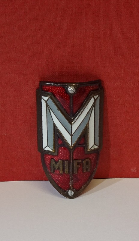 Original Altes Emaille Steuerkopfschild Veb Mifa Sangerhausen Fahrrad Emblem