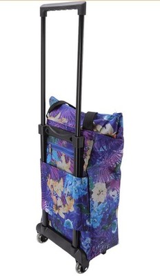 TOPINCN 600D Oxford Cloth Steel Pipe Folding Shopping Cart With Wheels