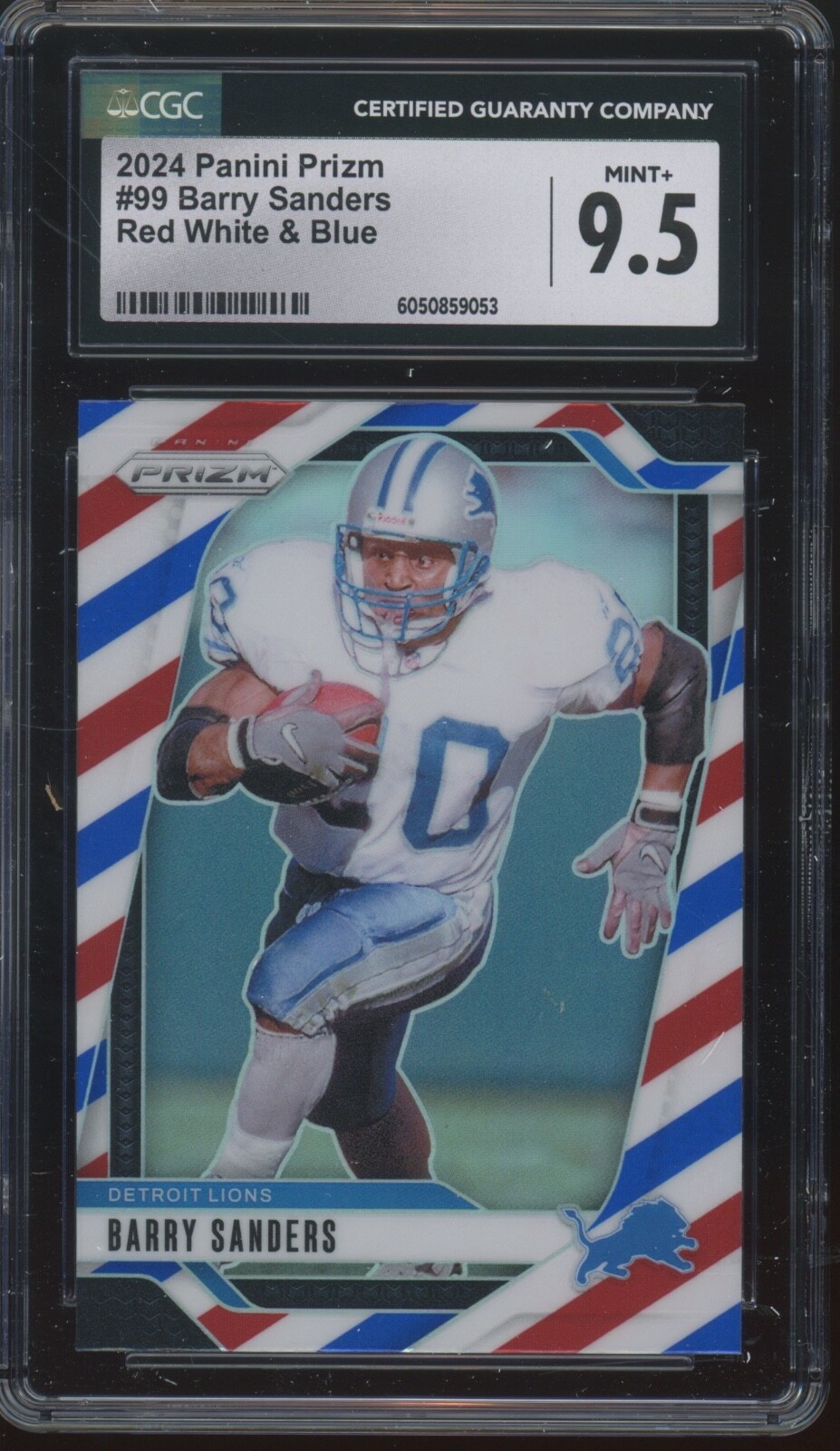 2024 Panini Prizm Red White Blue #99 Barry Sanders Mint+ CGC 9.5