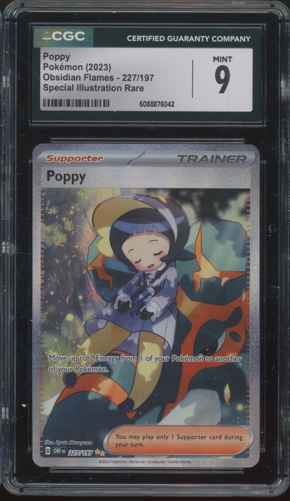 2023 Pokemon Obsidian Flames Special Illustration Rare #227 Poppy Mint CGC 9
