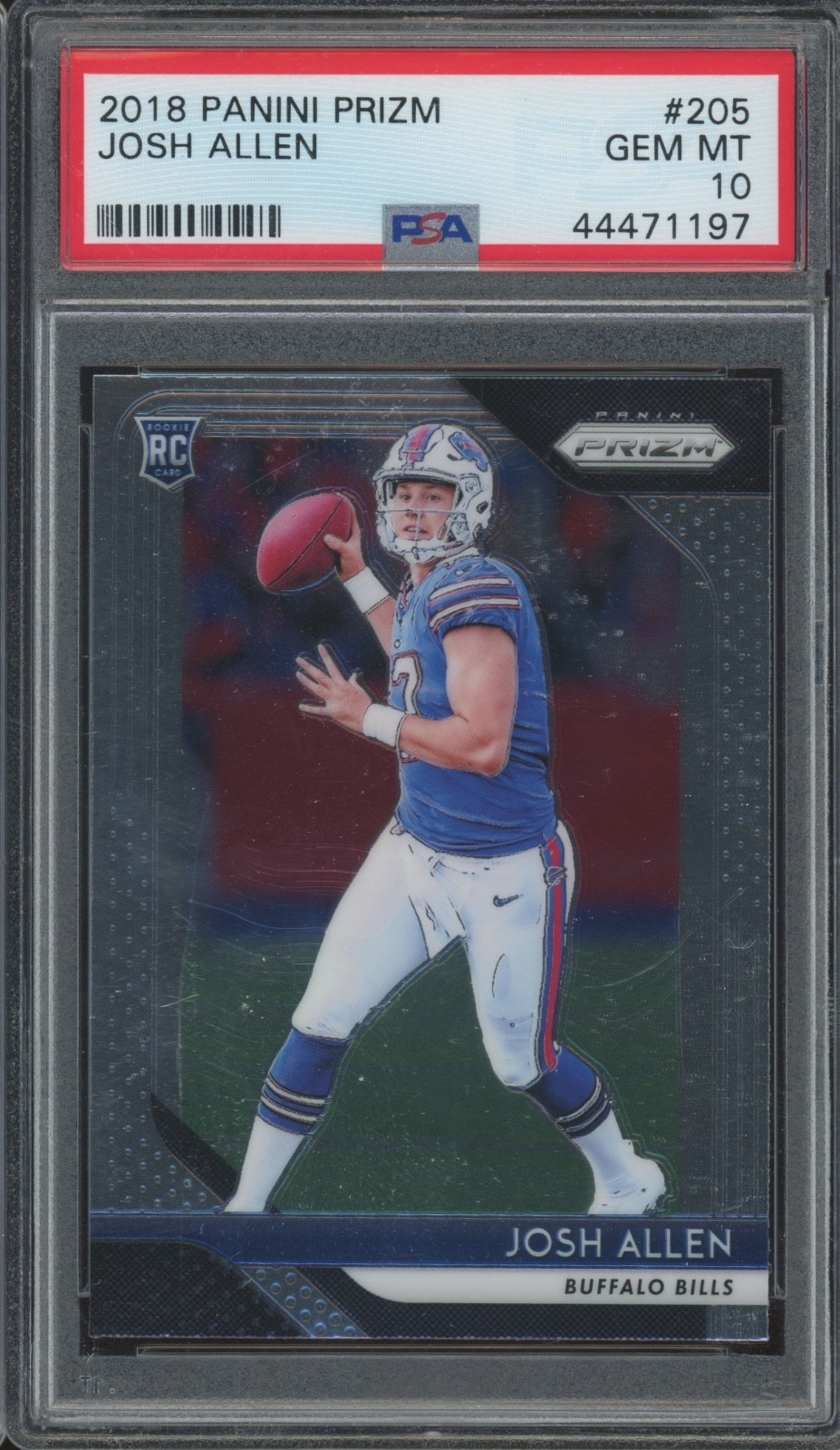 2018 Panini Prizm #205 Josh Allen RC Rookie Gem Mint PSA 10