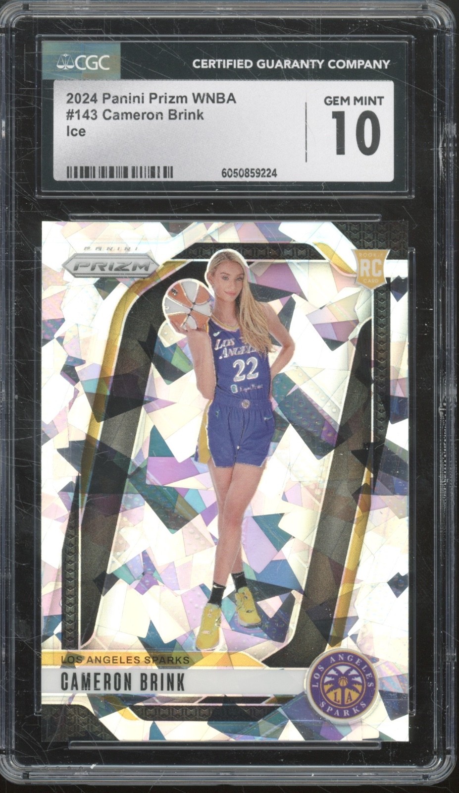 2024 Panini Prizm WNBA Ice #143 Cameron Brink RC Rookie Gem Mint CGC 10
