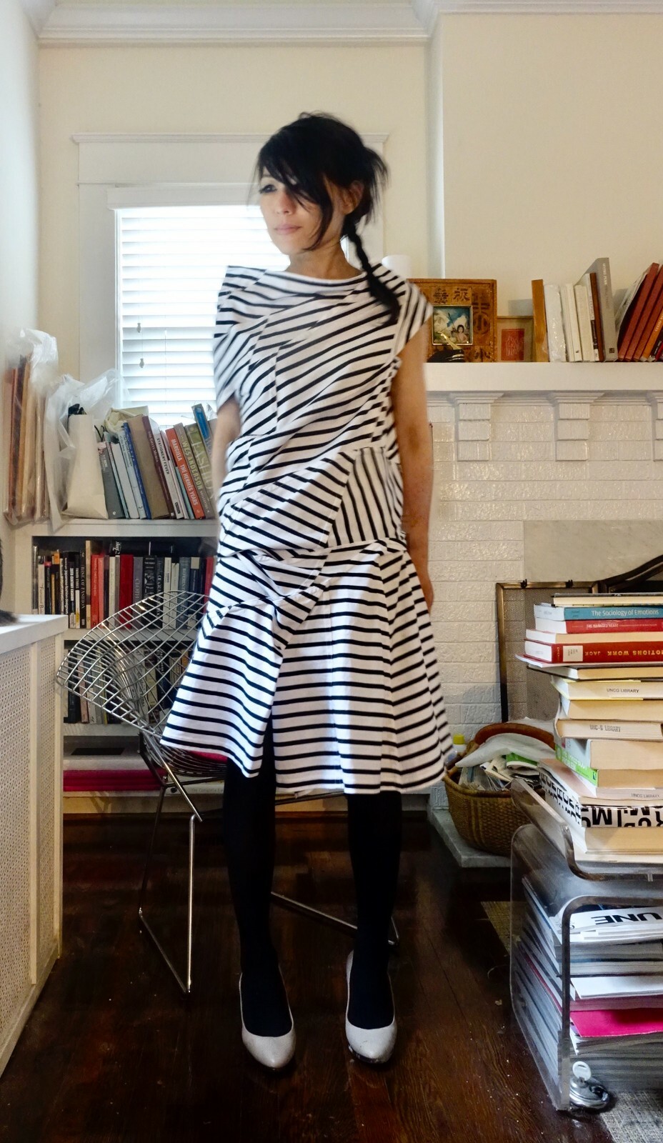 Junya Watanabe SS 18 CDG Asymmetrical Striped Dress XS-S Junya Watanabe SS 18 CDG Asymmetrical Striped Dress XS-S