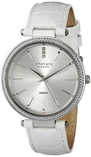 Pre-owned Johan Eric Women's Je-f1000-04-001 Fredericia Diamond Silver Dial