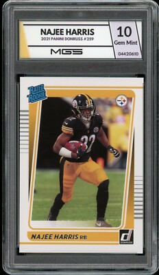 2021 Panini Donruss Najee Harris MGS GRADED 10 GEM #259 RC   Pittsburg Steelers