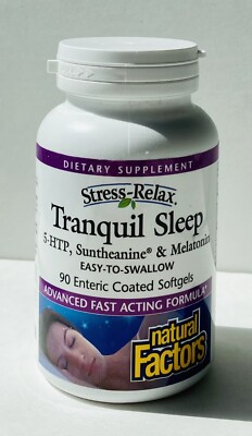 Natural Factors Stress-Relax Tranquil Sleep 90 Softgels Exp 11/2025