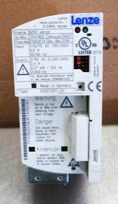 Lenze E82EV371_2C Drive 13141952 S# 0181 Version 4A37 Used Take Out / CC8