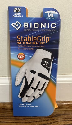 Men's Bionic StableGrip Natural Fit Golf Glove (Cadet M/L, Left Handed) - NWT!