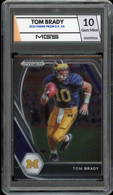 2021 Panini Prizm Draft Picks Tom Brady MGS Graded 10 Gem Mint PRIZM