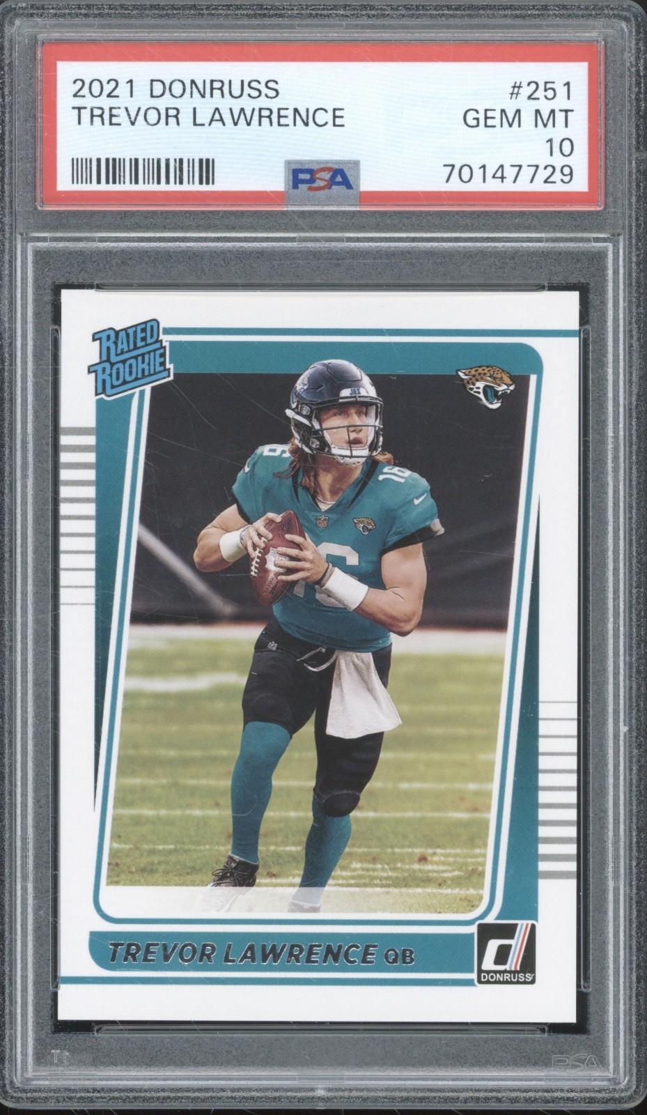 2021 Panini Donruss #251 Trevor Lawrence RC Rookie Gem Mint PSA 10
