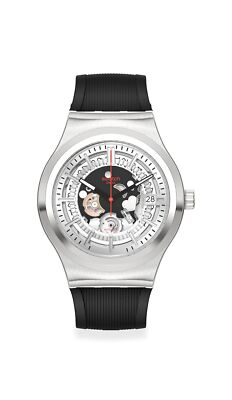 Pre-owned Swatch Sistem Through Again Unisex Watch (model: Yis431)