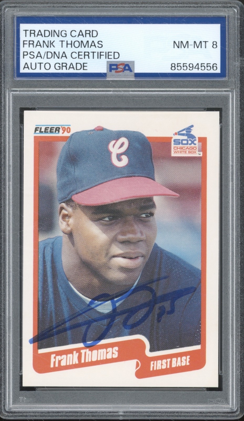 1990 Fleer #U87 Frank Thomas Autograph RC Rookie NM-MT PSA DNA 8 Auto
