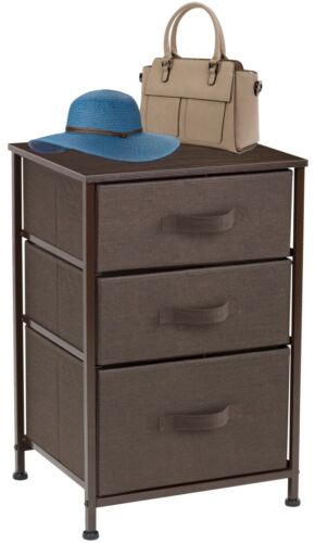 Nightstand Dresser With 3 Drawers - Bedside Furniture & Accent End Table Chest