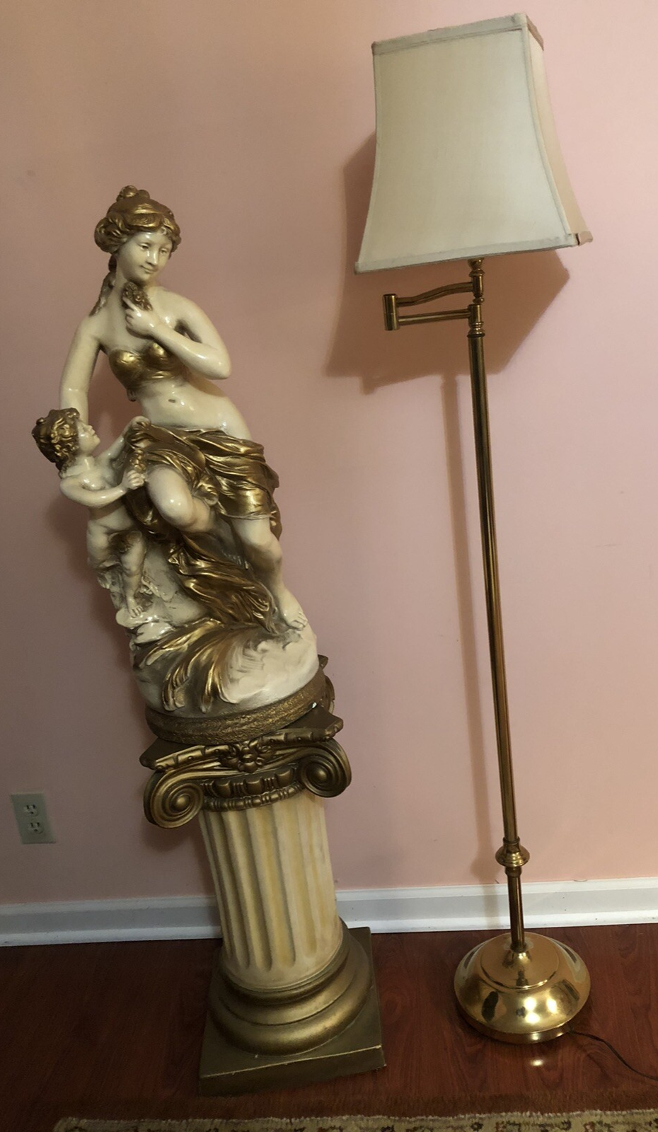 Automax NY 11418 Solid Brass& Cast Iron Base Swing Arm Floor