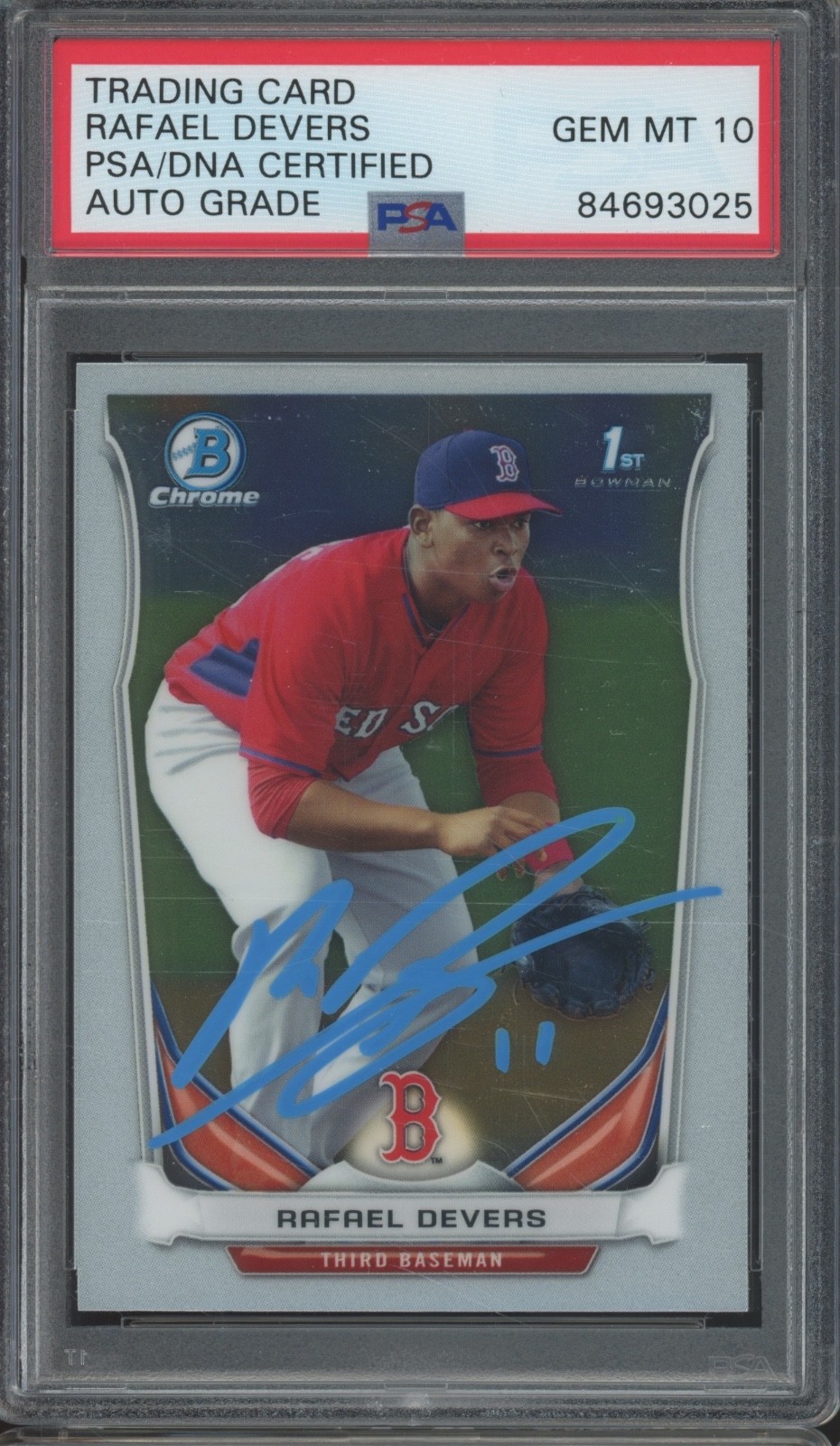 2014 Bowman Chrome Rafael Devers Autograph RC Gem Mint PSA DNA 10 Auto
