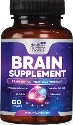 Brain Supplement for Memory & Focus - Nootropics for Concentration & Energy