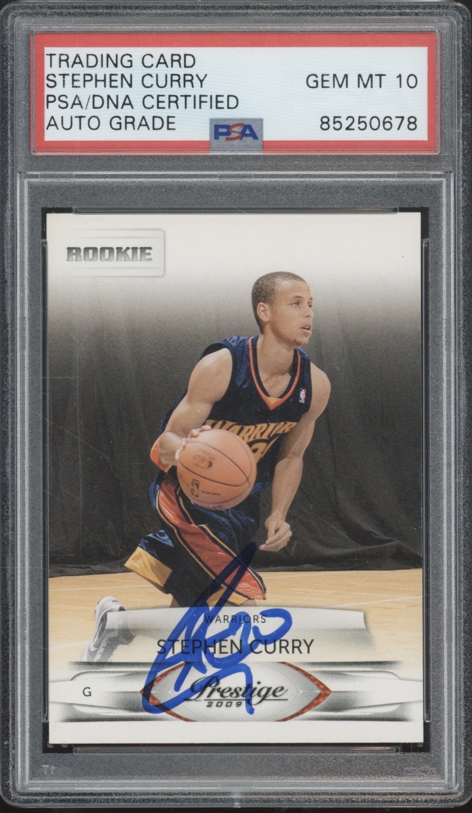 2009 Panini Prestige #157 Stephen Curry RC Rookie PSA DNA 10 Auto