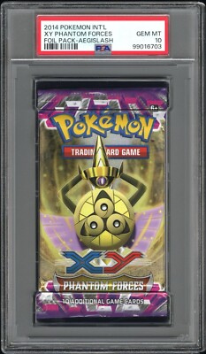 2014 POKEMON XY Phantom Forces FOIL PACK Aegislash PSA 10 Gem Mint