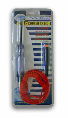 6 & 12 Volt Electrical Circuit Tester - 12 Ft. Test Light for Cars Motorcycles 