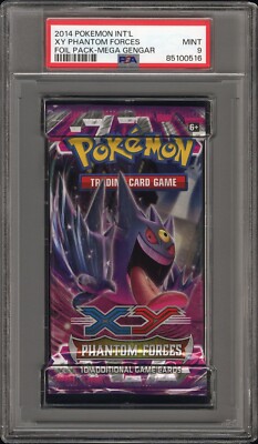 2014 POKEMON XY PHANTOM FORCES FOIL PACK Mega Gengar PSA 9 Mint (85100516)
