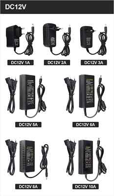 AC100V-240V to DC5V/12V/24V Lighting Transformer 1A -10A Power Supply Adapter 