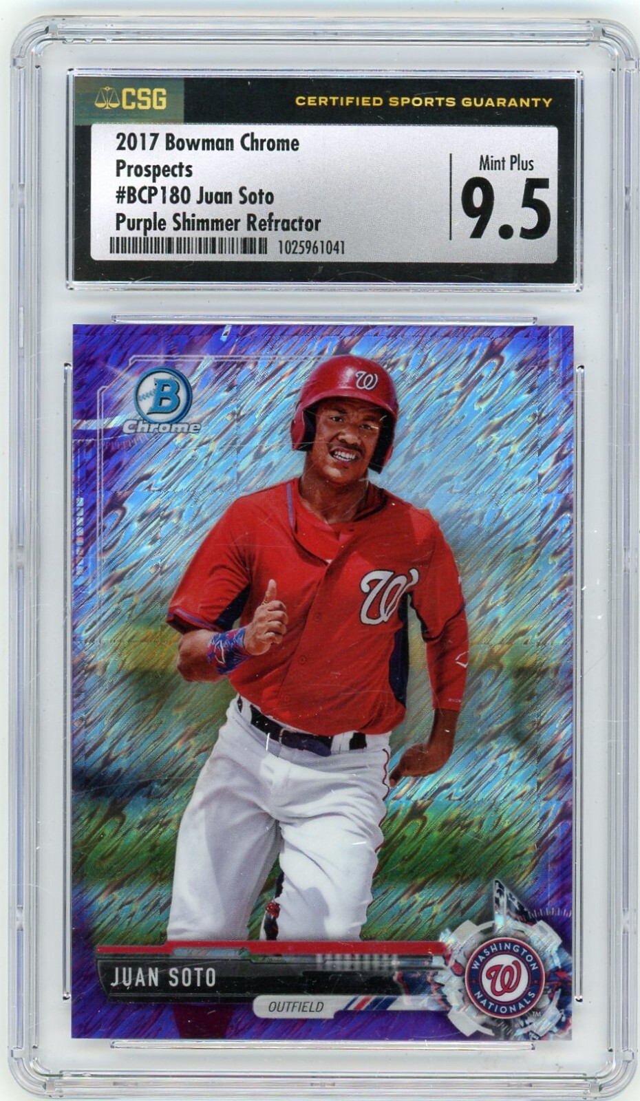 スポーツ選手 MLB 2017 JUAN SOTO CHROME ref PSA 10 JUAN SOTO 2017 Bowman Chrome Draft Nationals/Mets