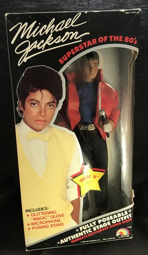 マイケルジャクソン　SUPERSTAR OF THE 80's スリラー　人形 Michael Jackson 1984 Action Figure Doll Toy Original Box